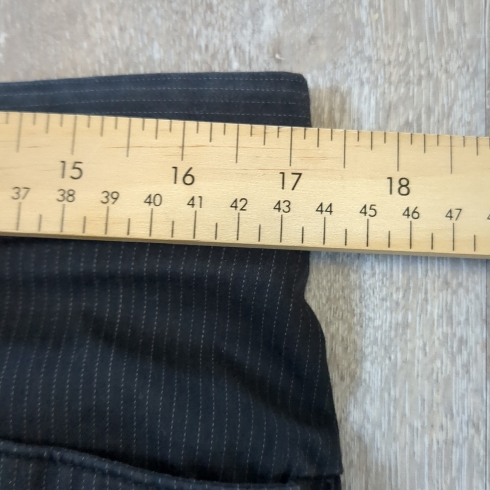 Calvin Klein Chino Pants Mens 34 Black Stripe Cotton Business Casual Formal - Picture 8 of 11